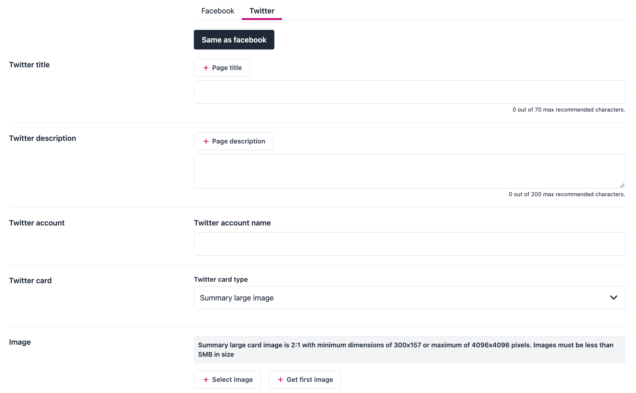 seo twitter meta tab