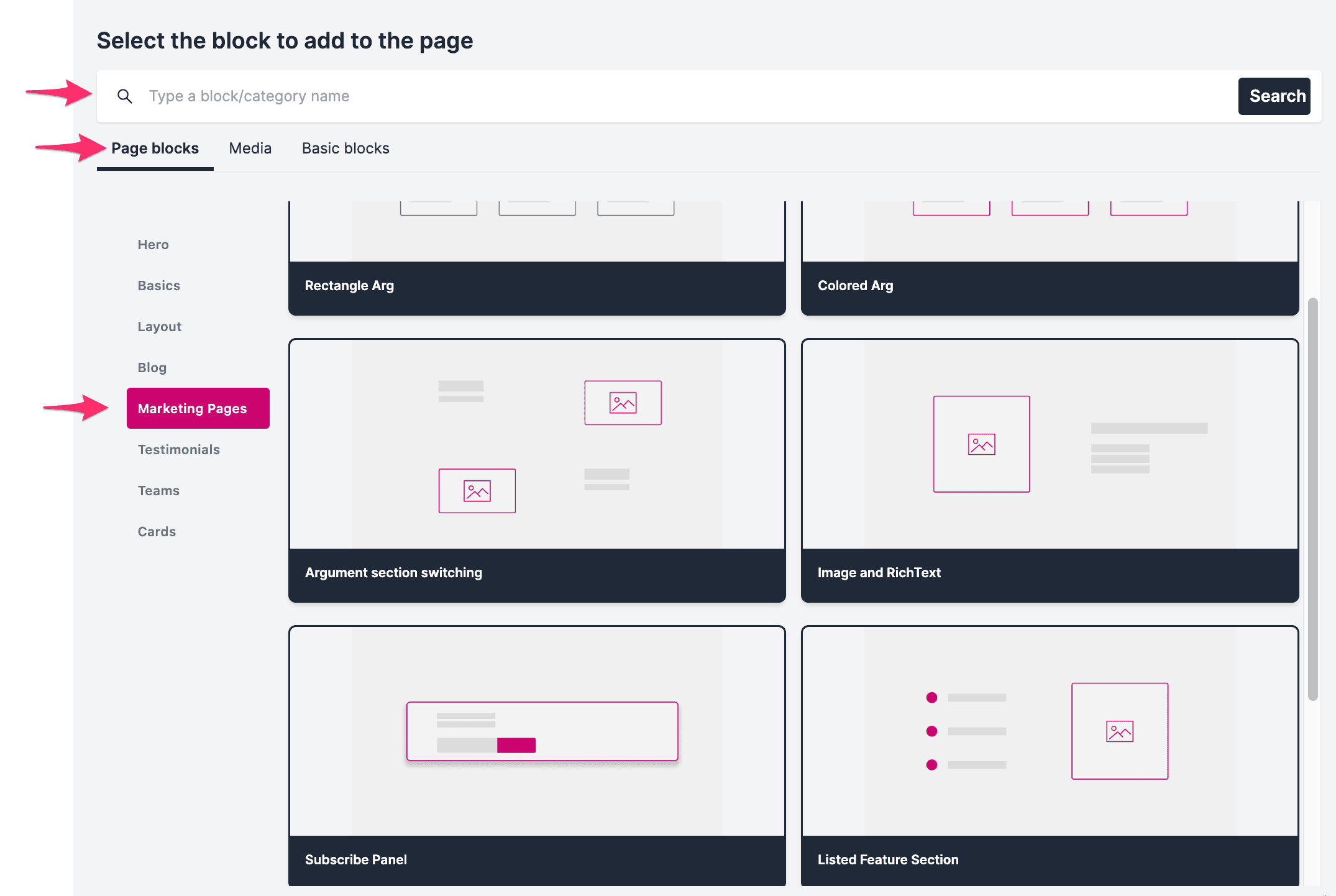 block organization