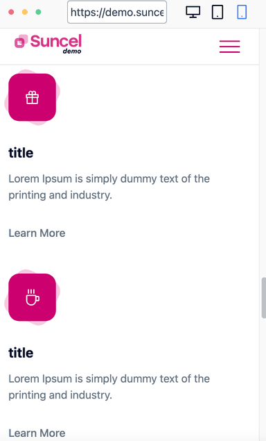 view small screen responsive