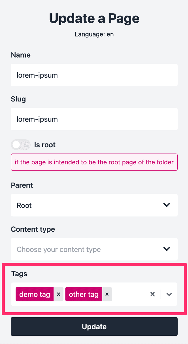 Tags - Suncel Documentation
