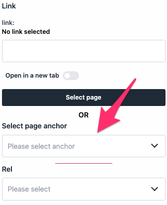 anchor link in page link