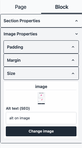 image properties